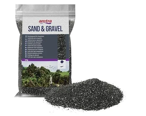 Amtra sable brillant noir 0,3 à 0,9 mm, 5 kg