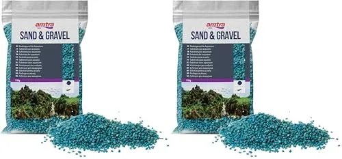 Amtra Wave gravier quartz turquoise lot de 2