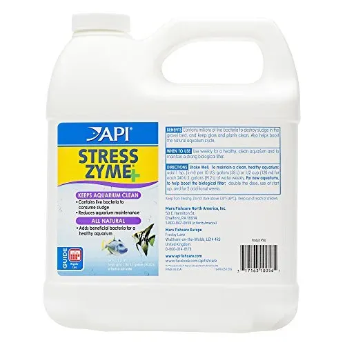 API Stress Zyme, solution nettoyante pour aquarium 37 l