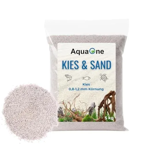 AquaOne gravier quartz 5 kg pour aquarium
