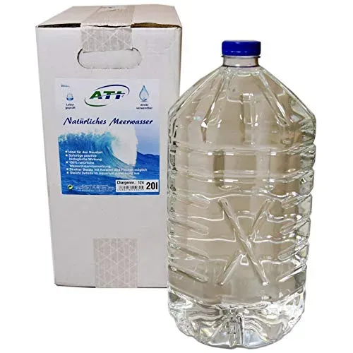 ATI Eau de mer naturelle, lot de 2 pots de 10 l pour récifal