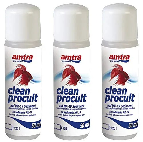Bactéries filtrantes Amtra Clean Procult, lot de 3 x 50 ml
