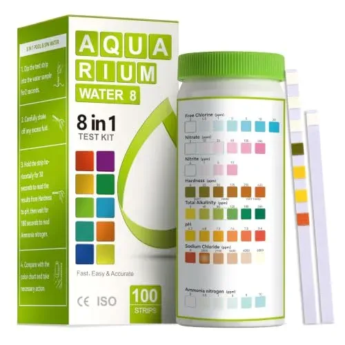 Bandelettes de test d'eau AAwipes 8 en 1 pour aquarium