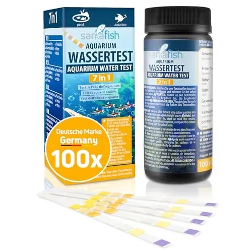 Bandelettes de test d'eau sanafish 7 en 1 pour aquarium