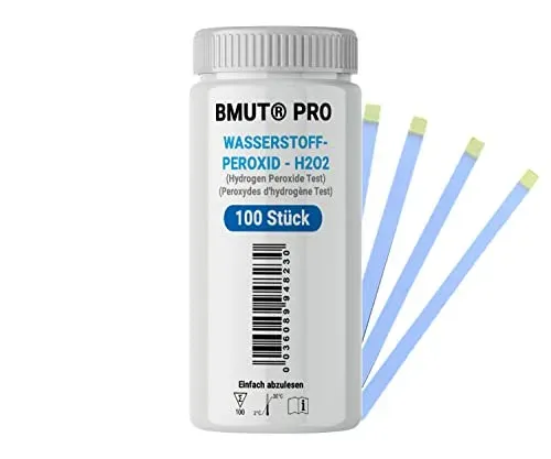 Bandelettes de test peroxyde d'hydrogène BMUT, lot de 100