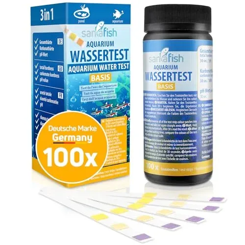 Bandelettes de test Sanafish 3 valeurs pour pH, GH et KH