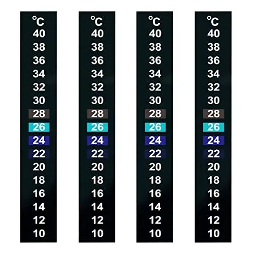 Lot de 4 bandes thermomètre LCD Lotsdonxia pour aquarium