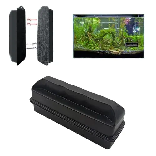 Brosse magnétique flottante RHQFDM pour vitre d'aquarium