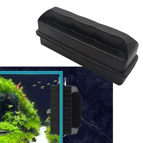 Brosse magnétique Srvauyea pour vitre d'aquarium