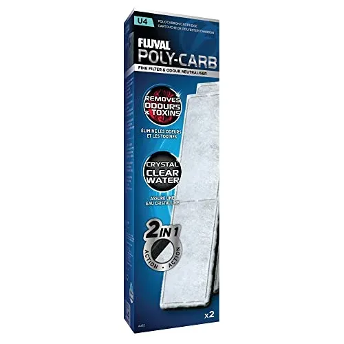 Cartouche polyester et charbon Fluval pour filtre U4 (x2)