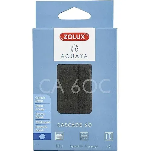 Cartouche filtrante Zolux CA 60 C zeocarb x2 pour filtre Corner 60