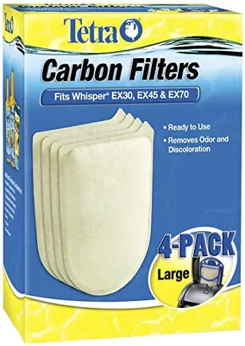 Cartouches charbon Tetra pour filtres Whisper EX (lot de 4)