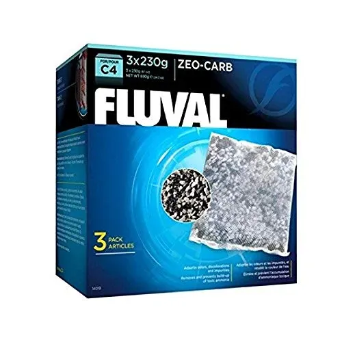 Charbon Zeo-Carb Fluval pour filtre interne C4, lot de 3