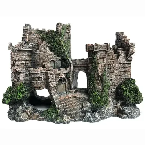 Décoration château en résine SLOCME pour aquarium 55 à 300 l