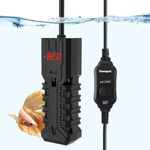 Chauffage d'aquarium Devopet 50 W pour bac de 15 à 37 l