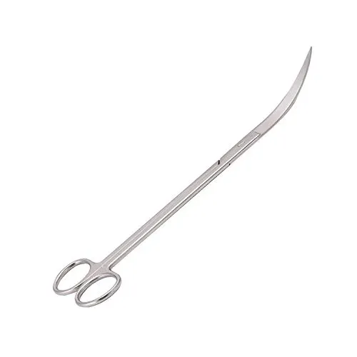 Ciseaux courbes Faneli 25 cm en inox pour plantes d'aquarium