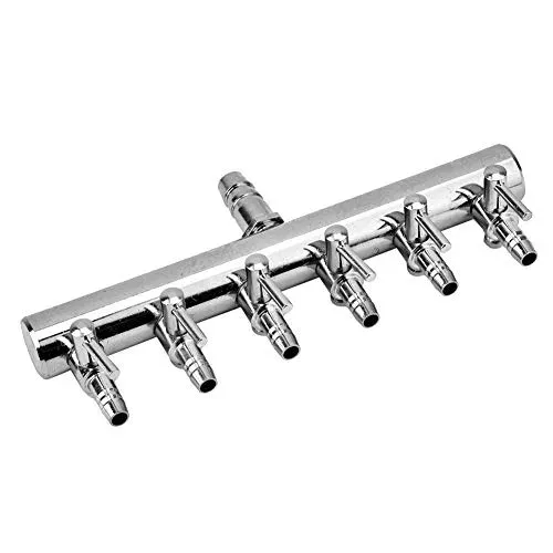 Collecteur d'air 6 voies en inox pour pompe à air d'aquarium