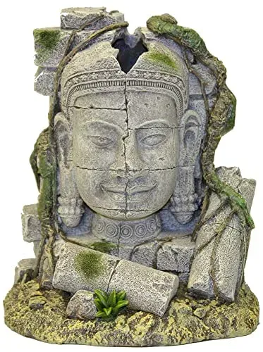 Décor Blue Ribbon tête sculptée en ruines, 14 x 10 x 17 cm