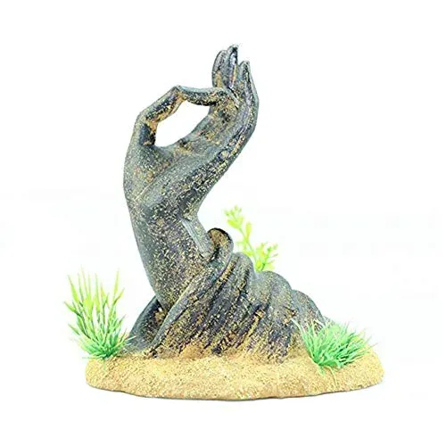Décor aquarium OMEM main de Bouddha pour combattant et crevettes