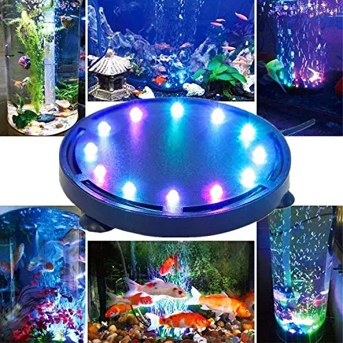 Diffuseur à bulles LED RGB bangminda pour aquarium, 12,5 cm