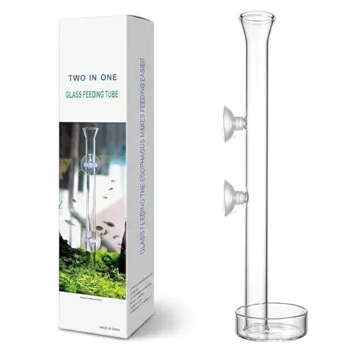 Distributeur de nourriture en verre WOKICOR, tube de 25 cm