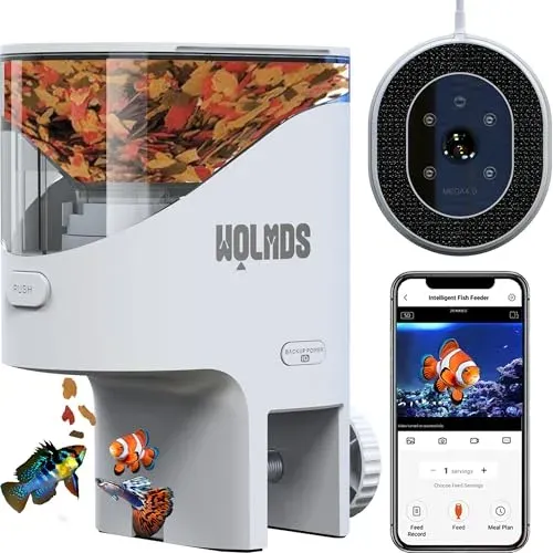 Distributeur de nourriture WiFi Wolmds O-3 avec caméra