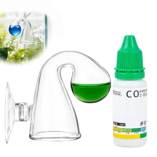 Drop checker CO2 LYEGJT avec liquide de test pour aquarium