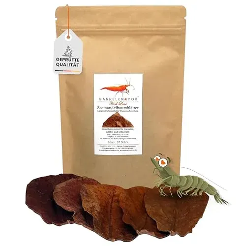 Feuilles de badamier GARNELEN4YOU, lot de 20 (10 à 15 cm)