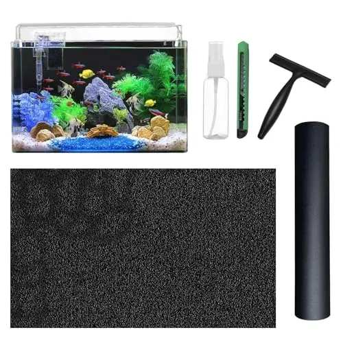 Film de fond noir SZSMW pour arrière d'aquarium (40 cm x 2 m)