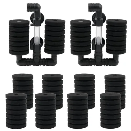 Filtre à éponge double Rosyleve avec 8 éponges pour aquarium