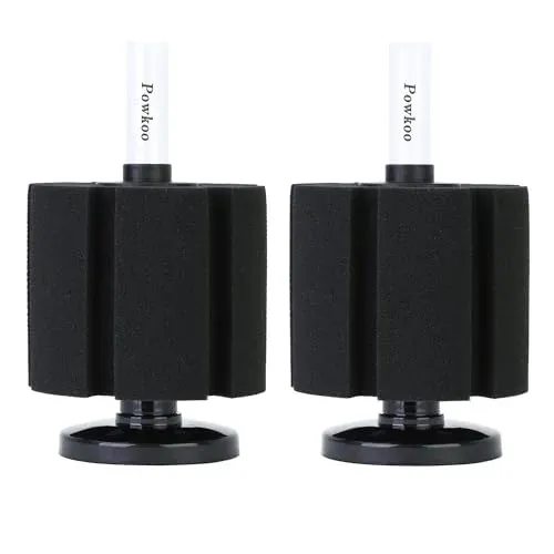 Lot de 2 filtres éponge Powkoo pour bac de 20 à 300 l