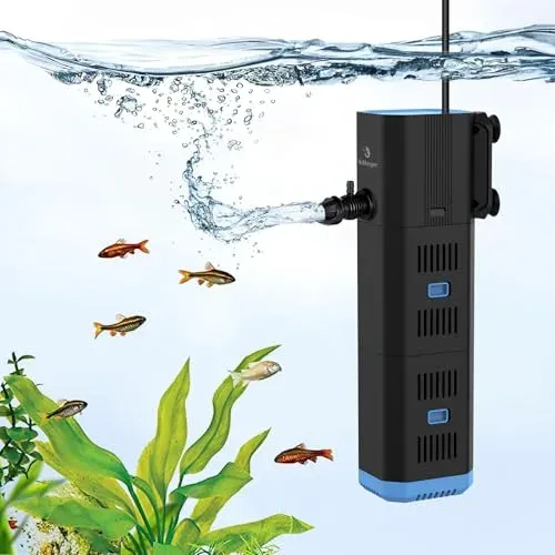 Filtre intérieur fishkeeper 4 en 1, 500 l/h pour bac de 30 à 120 l