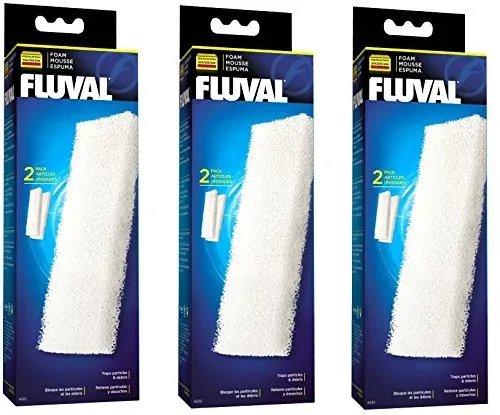 Fluval A222, mousse filtrante pour filtres 204 à 306, lot de 6