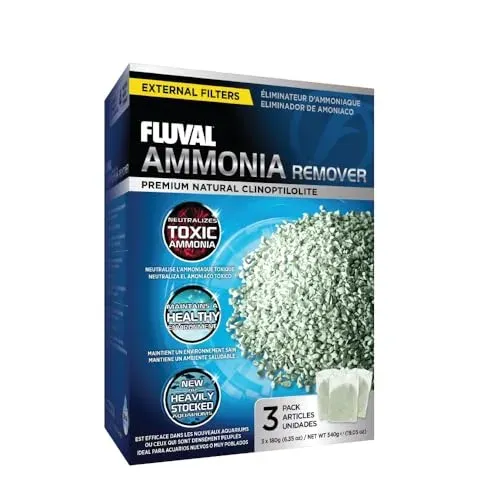 Fluval média anti-ammoniaque 3 x 180 g pour aquarium
