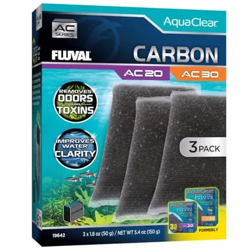 Fluval Lot de 3 mousses filtrantes pour AquaClear AC20/AC30