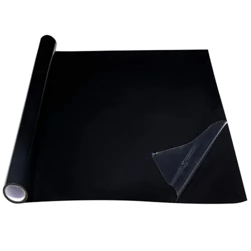 Fond d'aquarium statique noir JGmotorfi, 50 x 200 cm