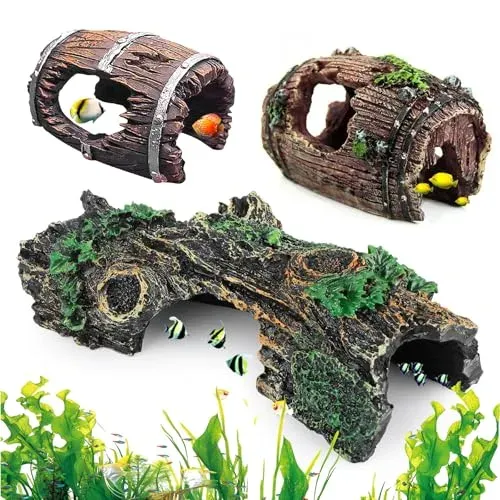 FuYelng lot de 3 décors grotte en résine pour aquarium