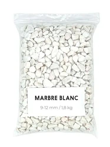 Gravier blanc décoratif Landare 9-12 mm, sac de 1,8 kg