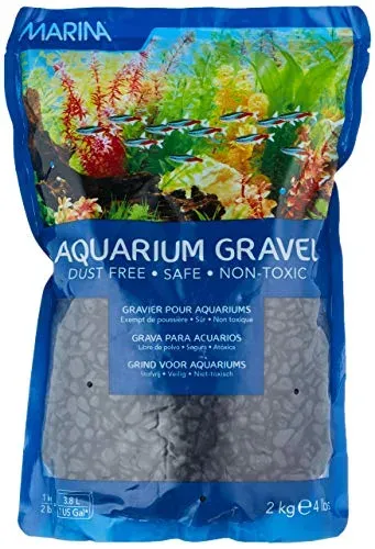 Gravier Marina noir 2 kg pour aquarium eau douce et eau de mer