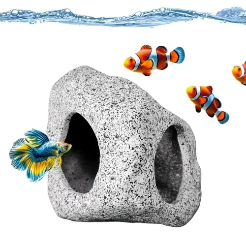 Grotte en céramique pour aquarium, combattant et crevette