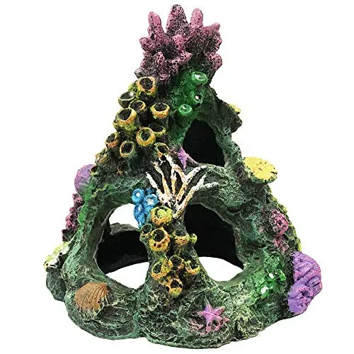 Grotte corail décorative SLOCME pour bac à crevettes et combattant