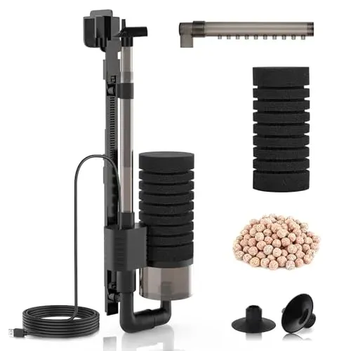 hygger filtre éponge électrique USB jusqu'à 75 l