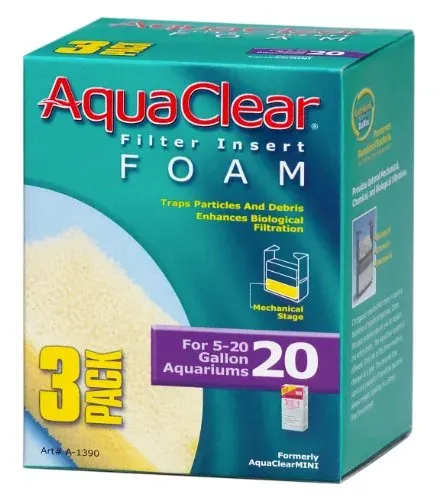 Inserts en mousse AquaClear 20 A1390, lot de 3