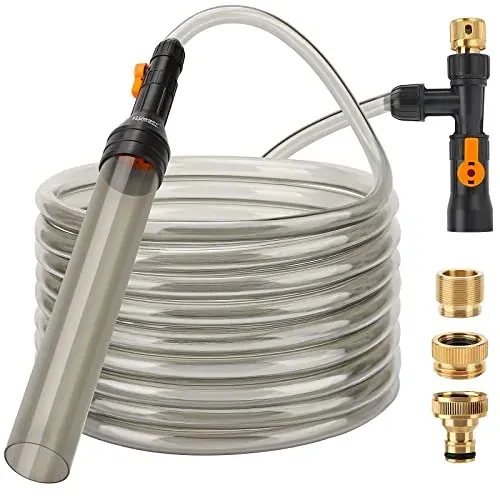 Kit de changement d'eau sans seau hygger, tuyau 7,6 m