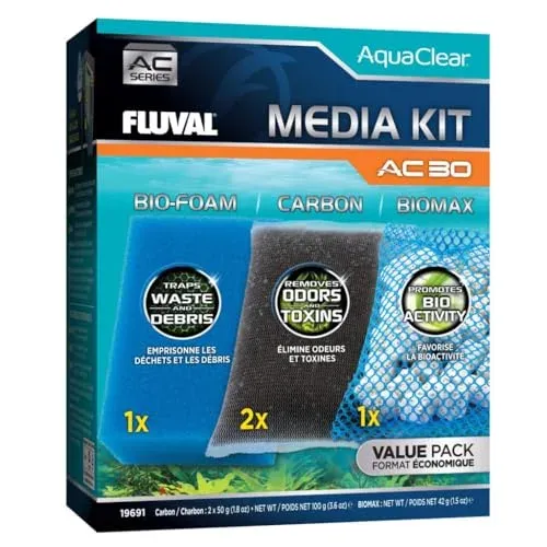 Kit de charges filtrantes Fluval pour filtre à dos AquaClear AC30