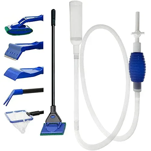 Kit de nettoyage aquarium 5 en 1 SLOCME avec siphon à gravier