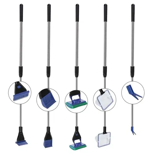Kit de nettoyage Nobleza 5 en 1 pour aquarium en verre