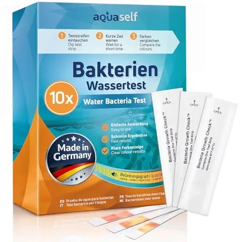 Kit test bactérien pour l'eau Aquaself, 10 bandelettes