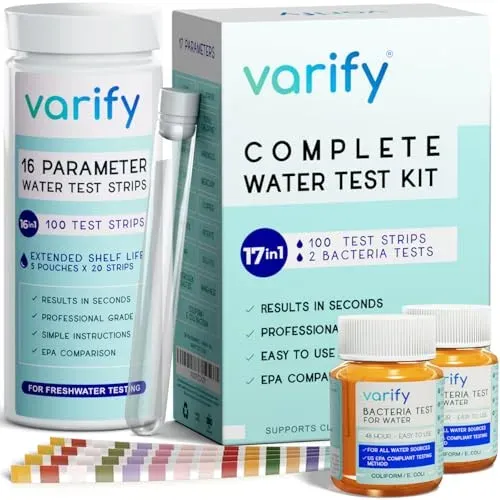 Kit de test d'eau potable 17 en 1 VARIFY, 100 bandelettes
