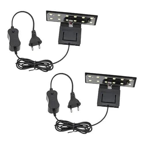 Lampe LED aquarium GERUI par 2, clip pour bac de 20 à 40 cm